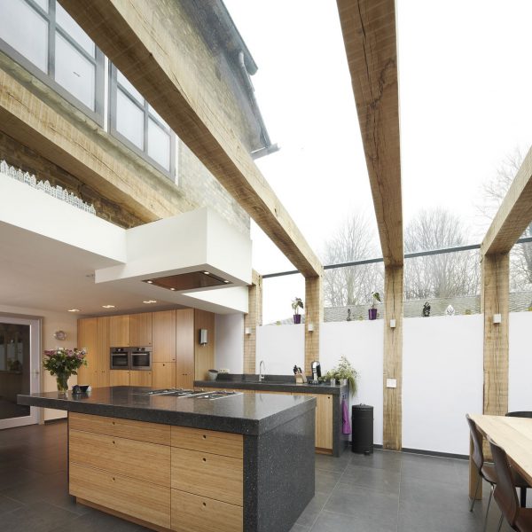 Moderne keuken van bamboe