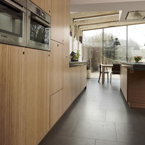 Moderne keuken van bamboe