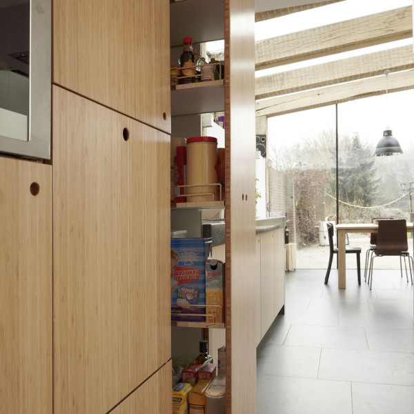 Moderne keuken van bamboe