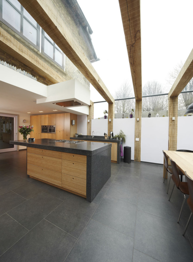 Moderne keuken van bamboe