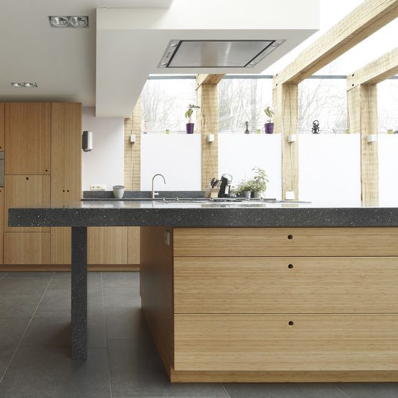 Moderne keuken van bamboe