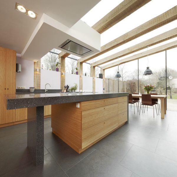 Moderne keuken van bamboe