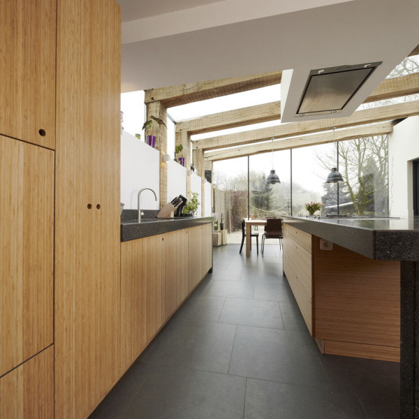 Moderne keuken van bamboe